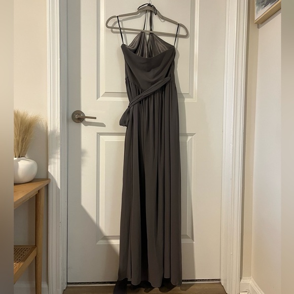 Joanna August Ceremony DC Halter Wrap Full Length Maxi Dress Gown Size XS - Picture 6 of 6